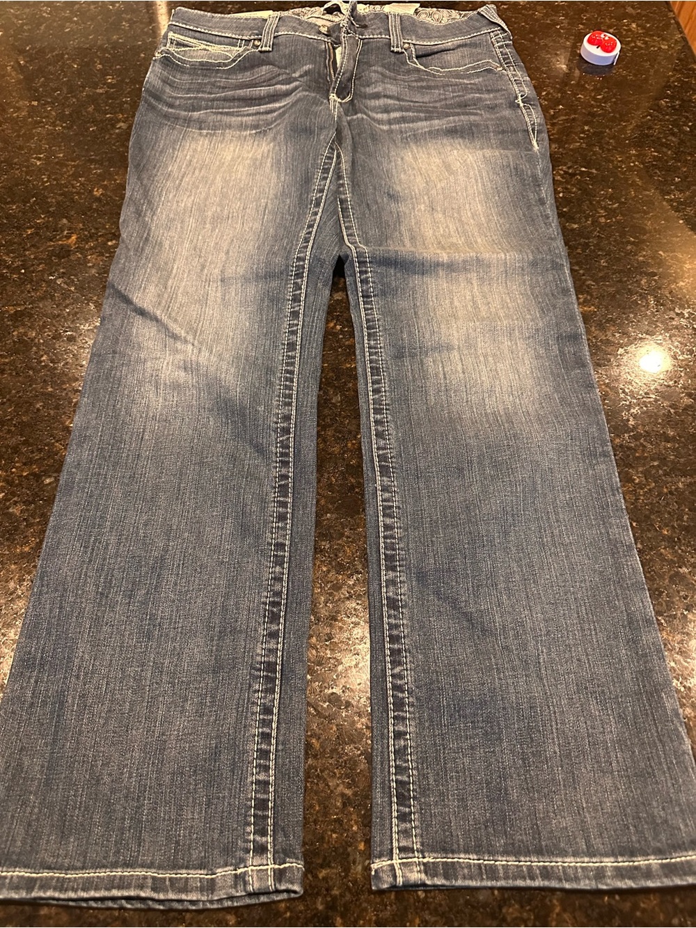 Ariat Women's Blue Washed Straight leg Jeans
